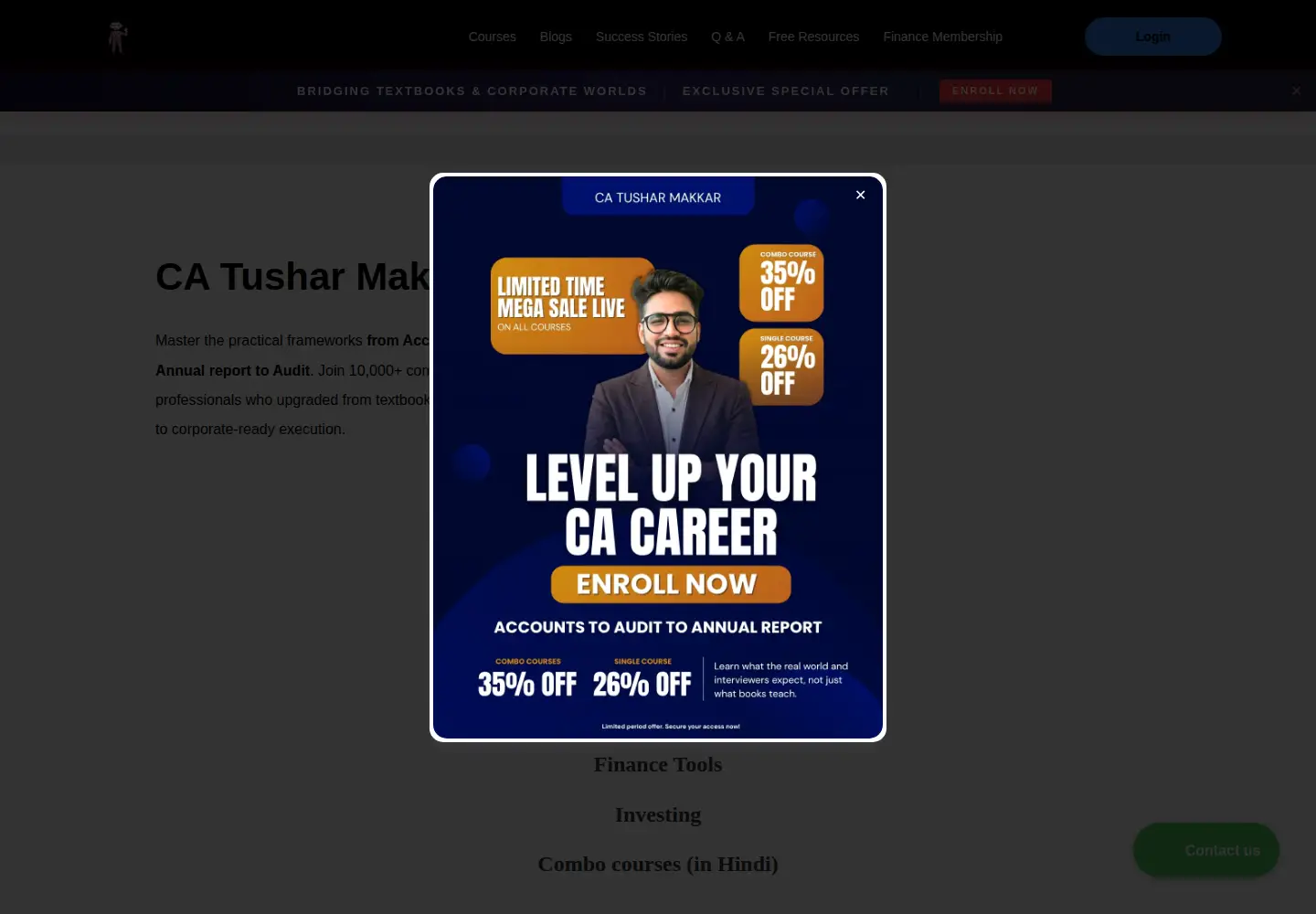 Screenshot of catusharmakkar.com