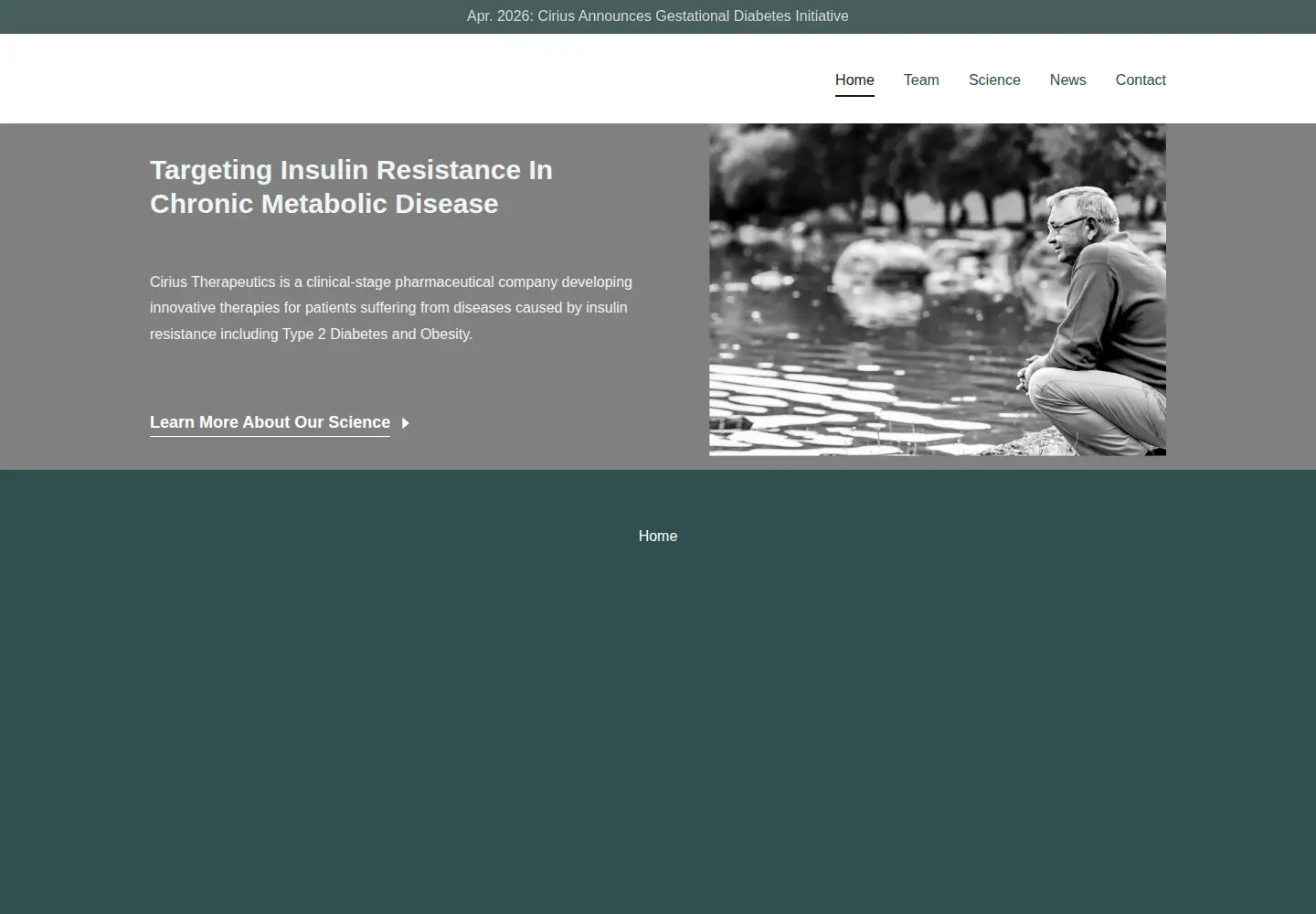 Captured homepage of ciriustx.com in the current scan