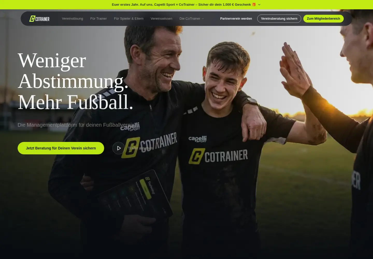 Screenshot of cotrainer.com