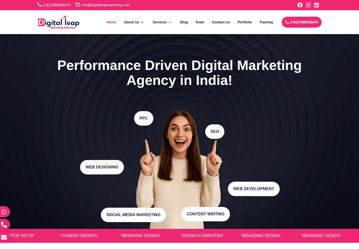 Screenshot of digitalleapmarketing.com