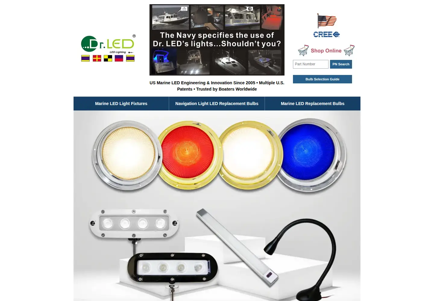 Captured homepage of doctorled.com in the current scan