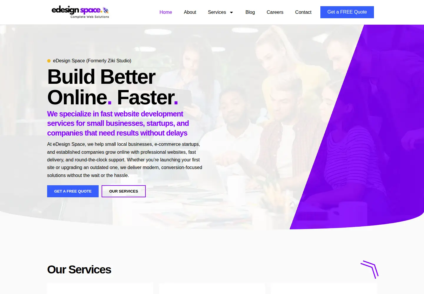 Screenshot of edesignspace.com