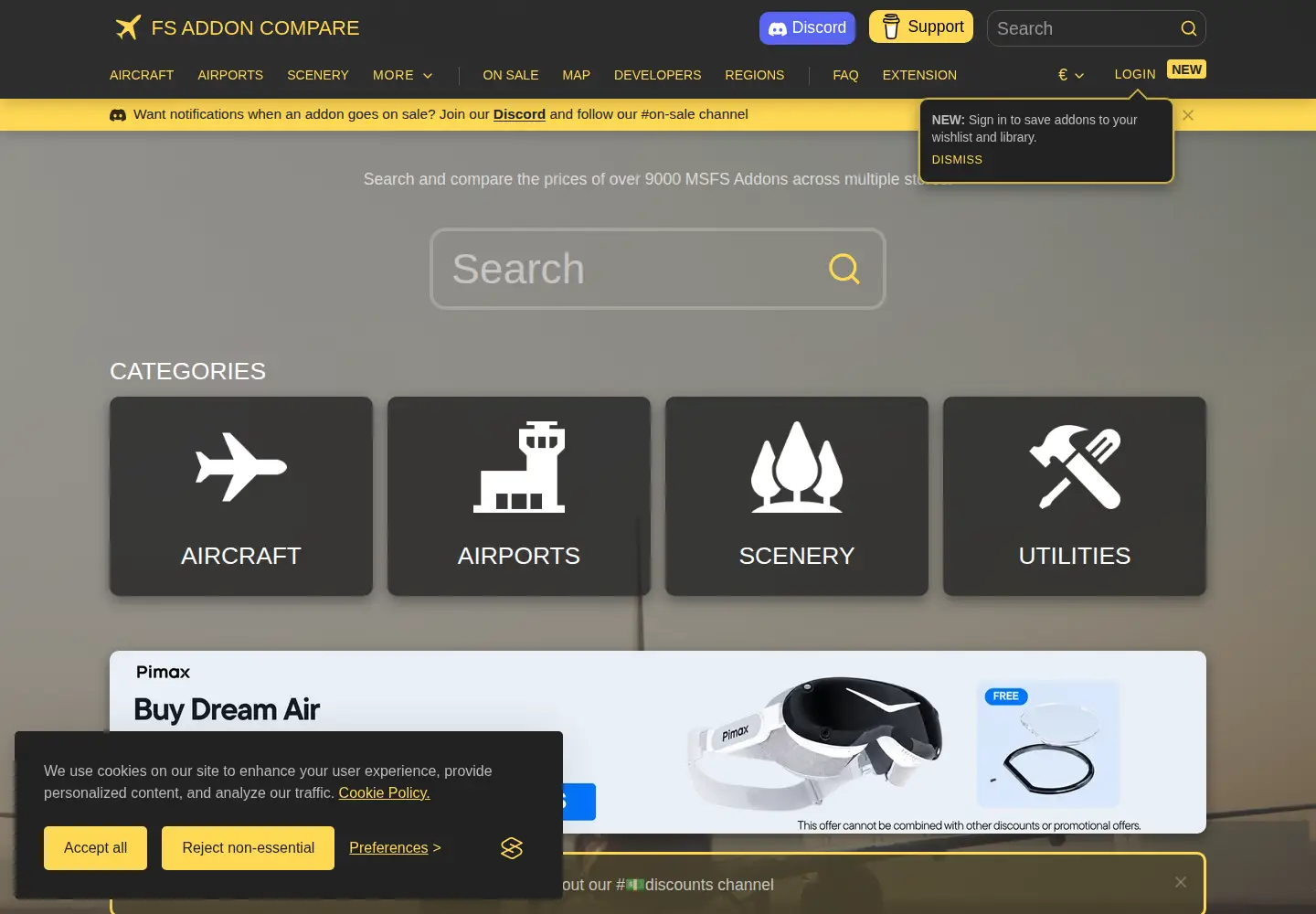Captured homepage of fsaddoncompare.com in the current scan