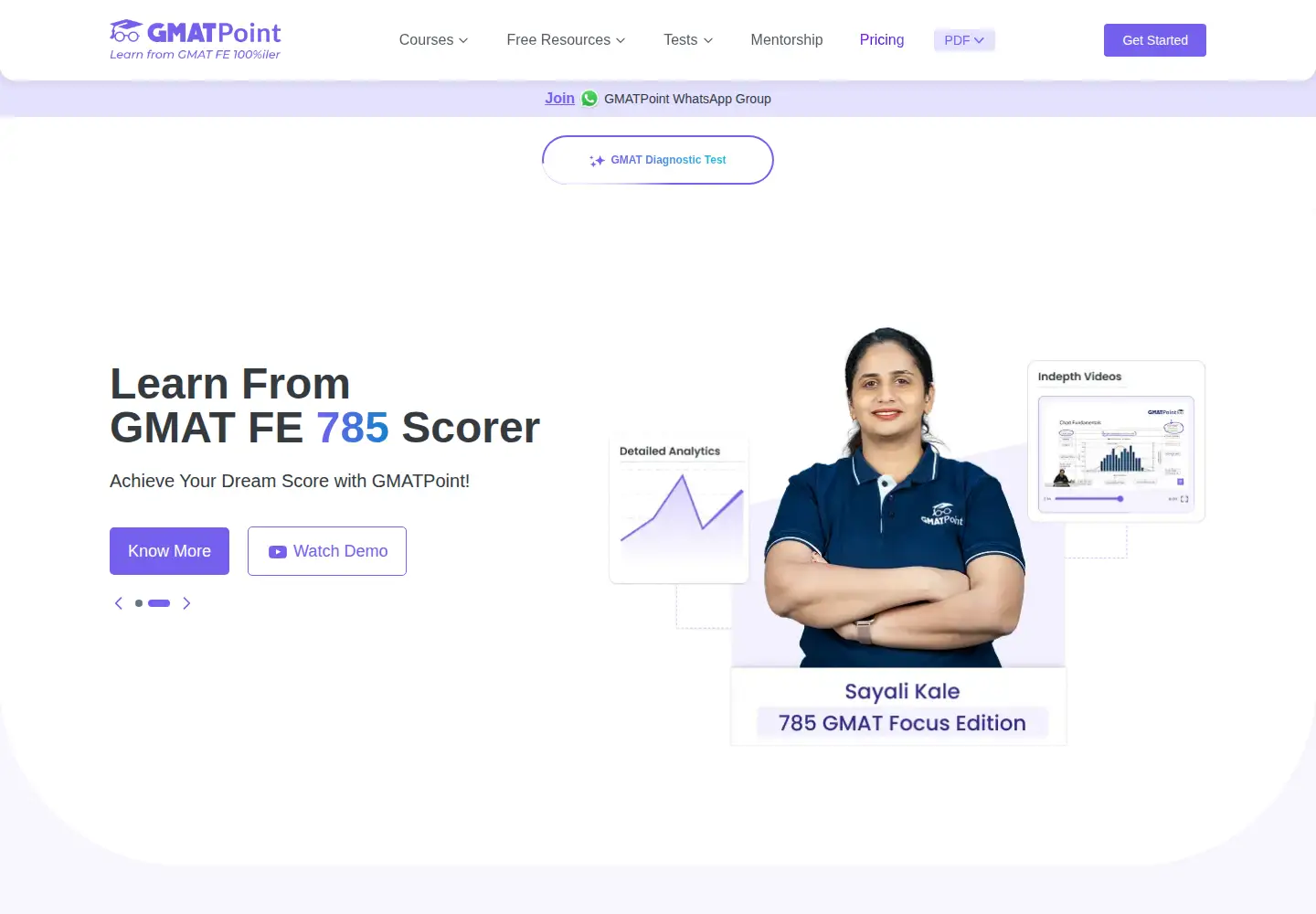 Screenshot of gmatpoint.com