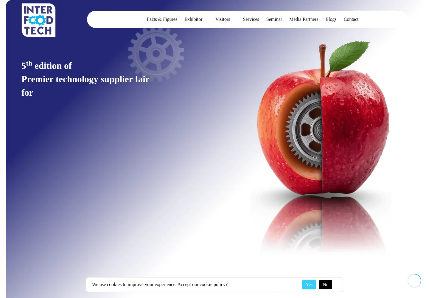 Captured homepage of interfoodtech.com in the current scan