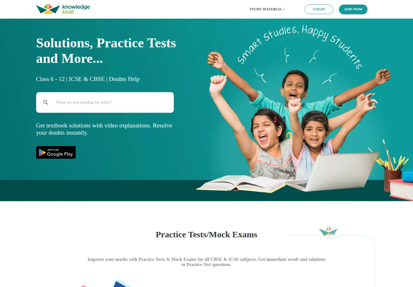 Screenshot of knowledgeboat.com