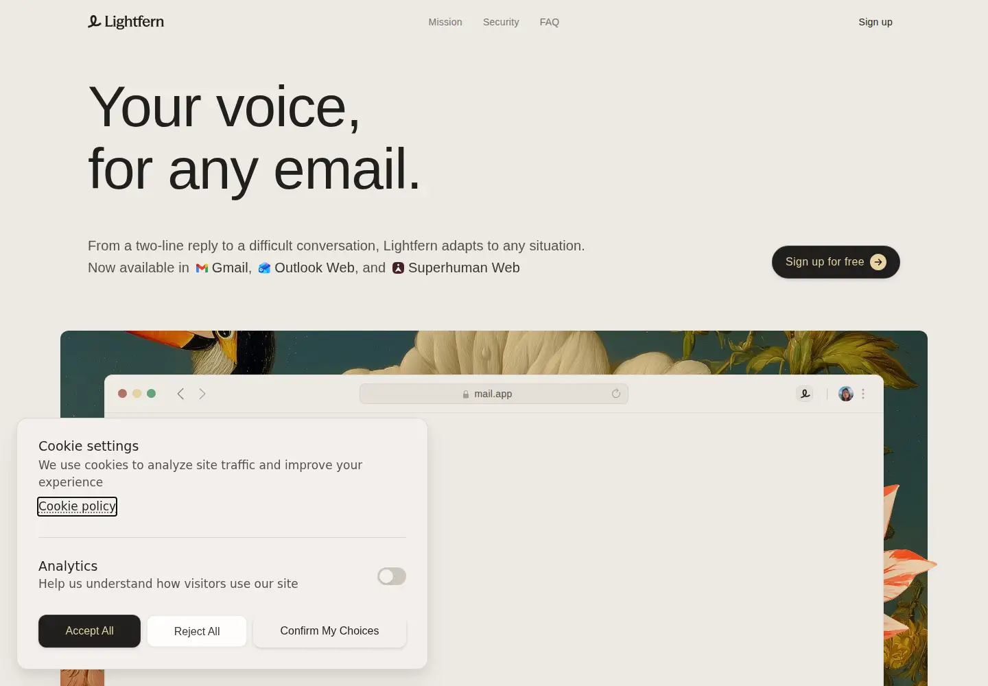 Screenshot of lightfern.com