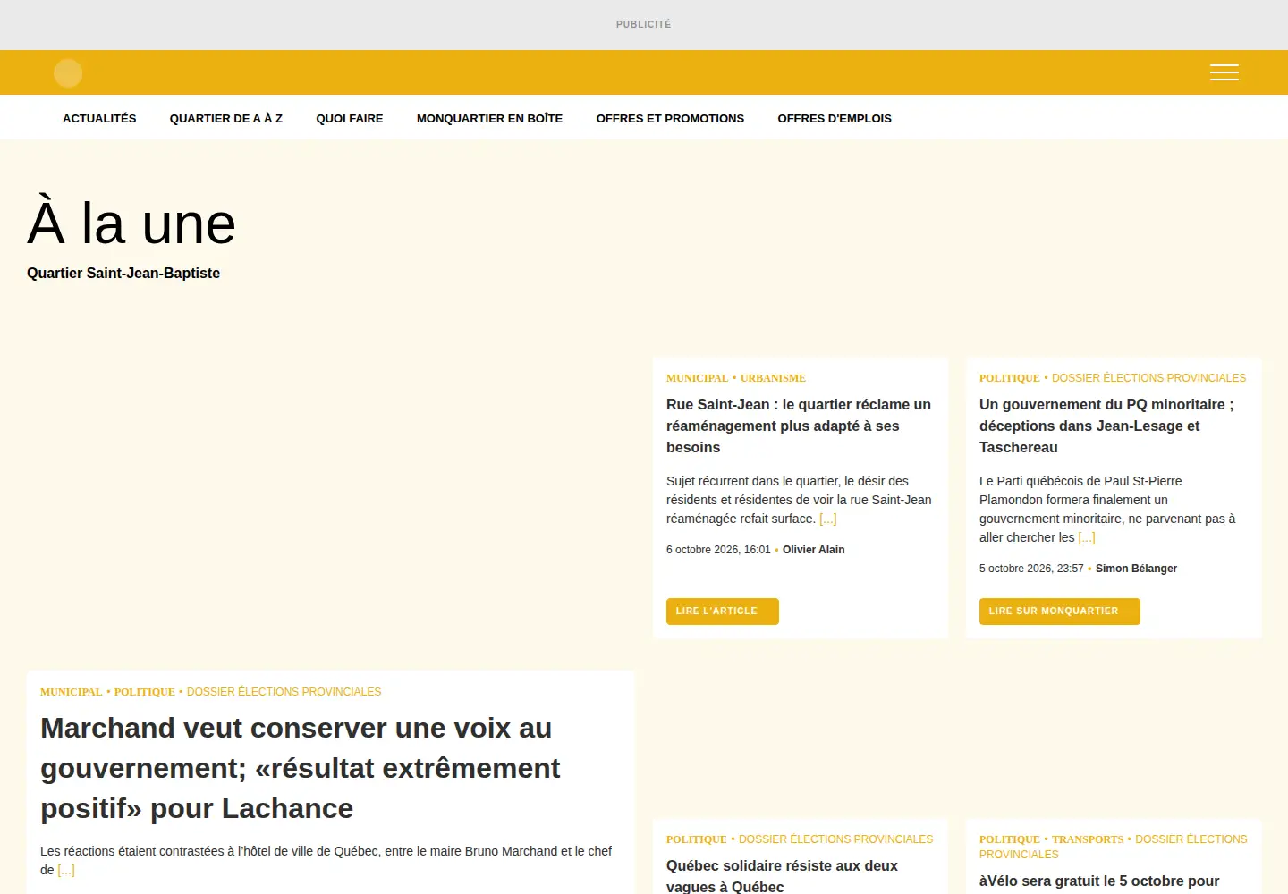 Screenshot of monsaintjean.com