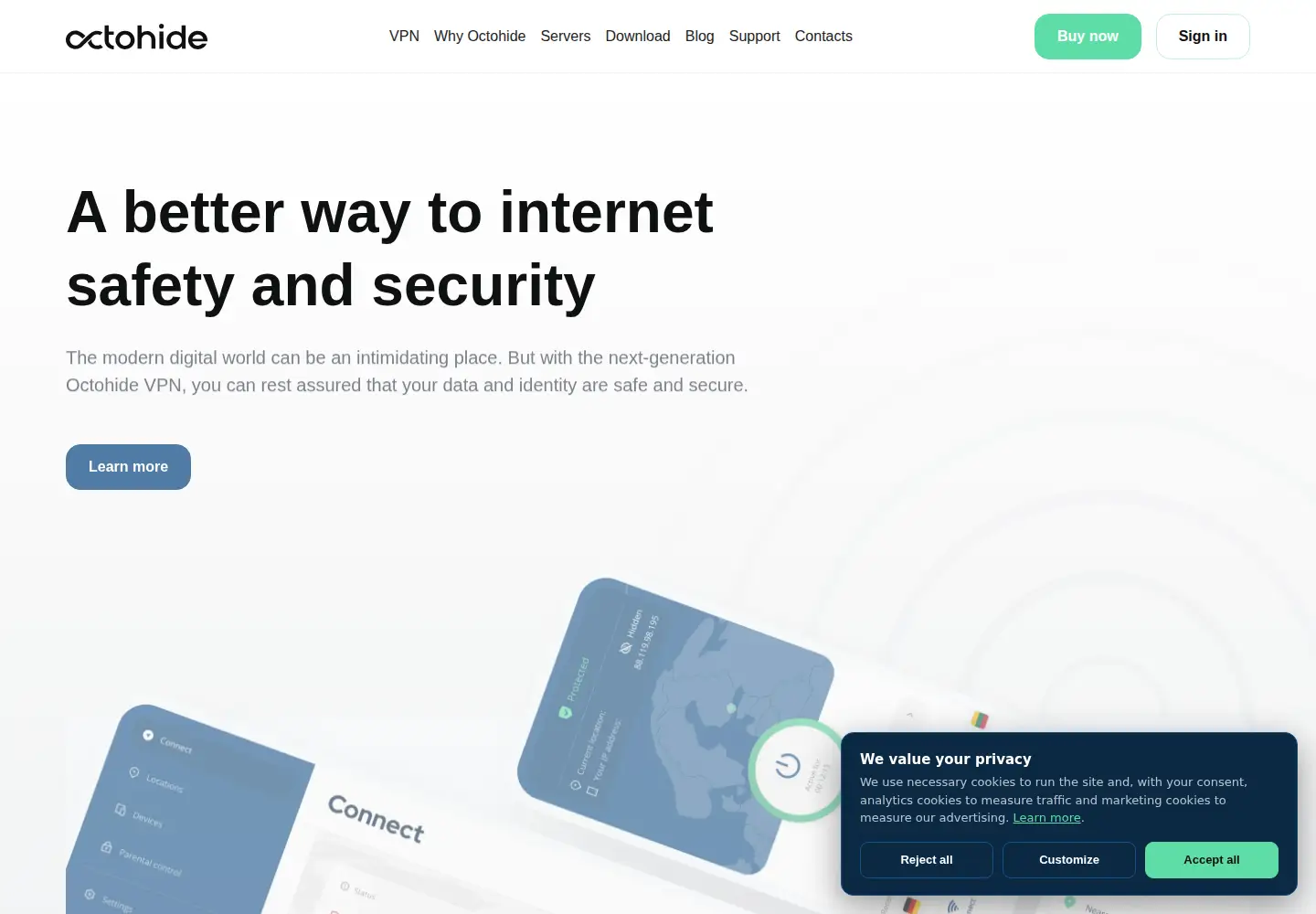 Screenshot of octohide.com