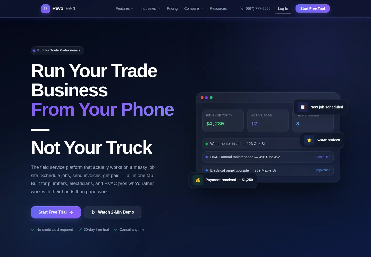 Screenshot of revofield.com