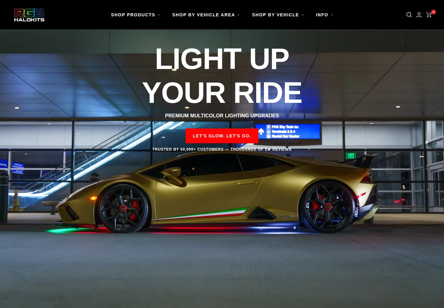 Screenshot of rgbhalokits.com