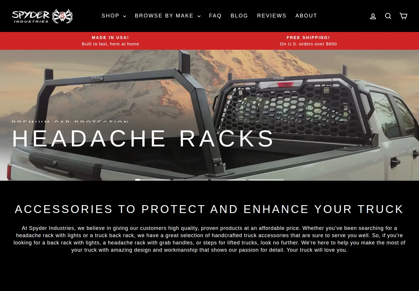 Screenshot of spyderindustries.com