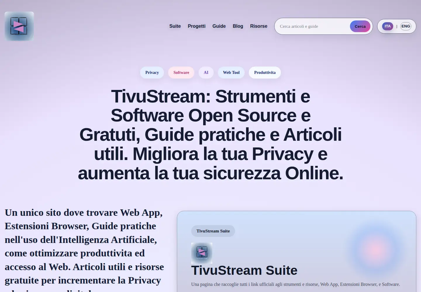 Captured homepage of tivustream.com in the current scan