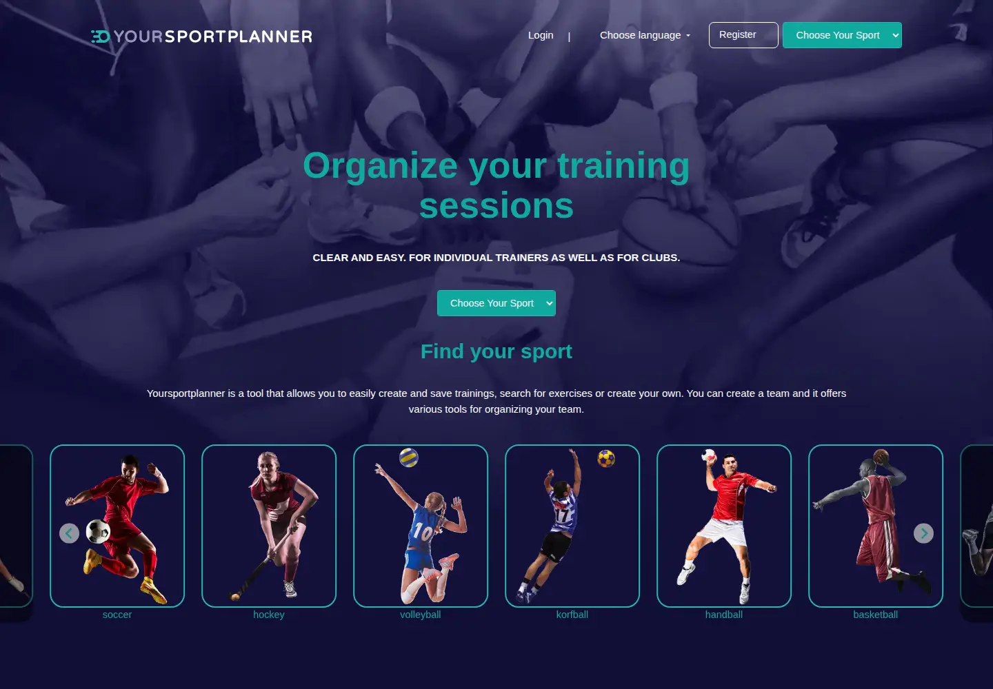 Screenshot of yoursportplanner.com