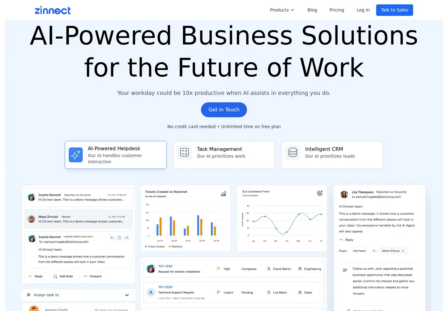 Screenshot of zinnect.com