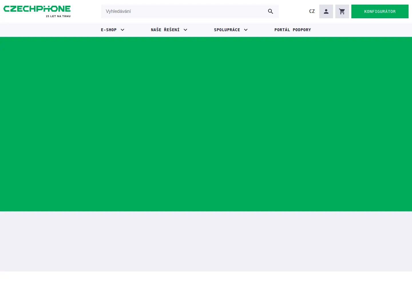 Captured homepage of czechphone.cz in the current scan