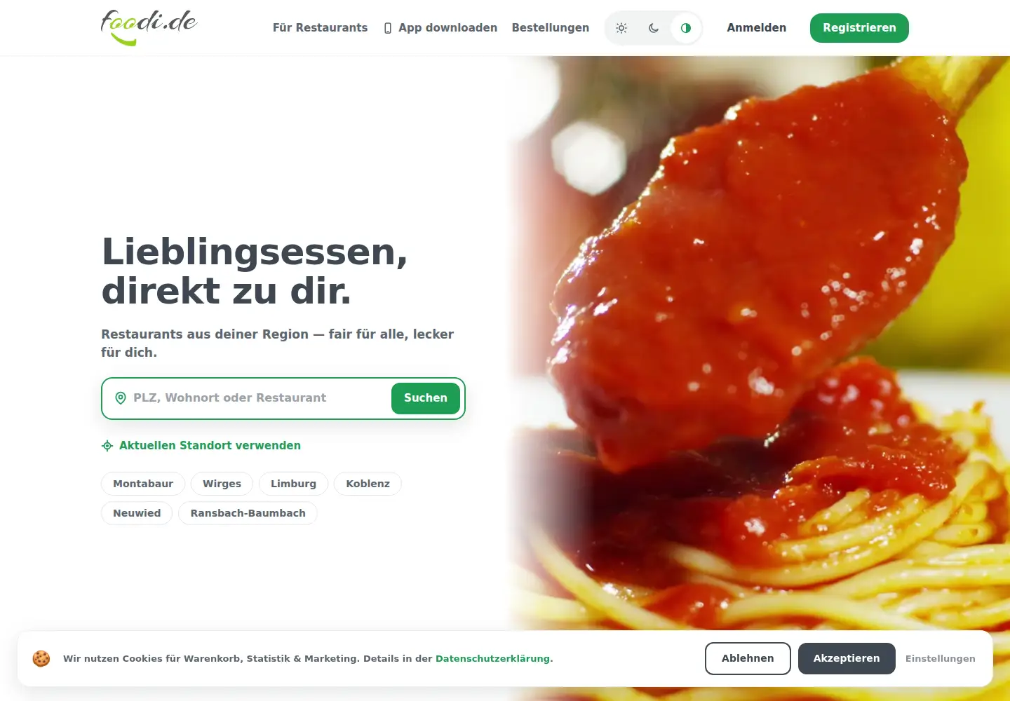 Screenshot of foodi.de