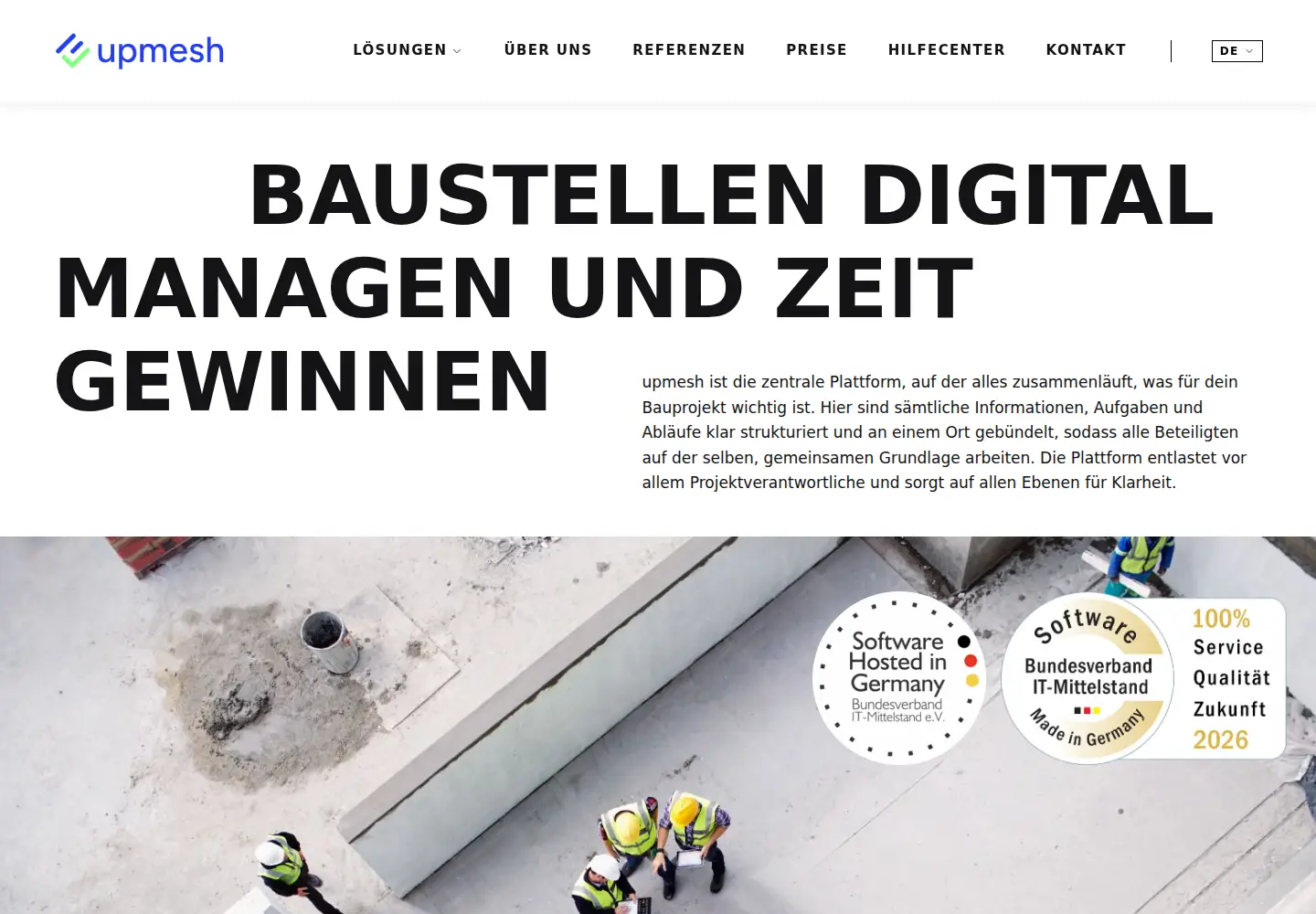 Screenshot of upmesh.de