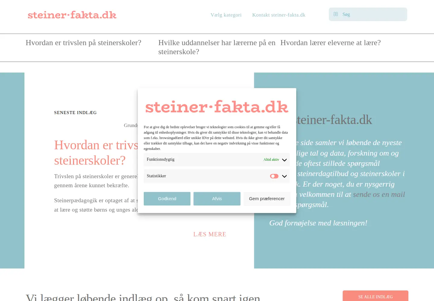 Screenshot of steiner-fakta.dk