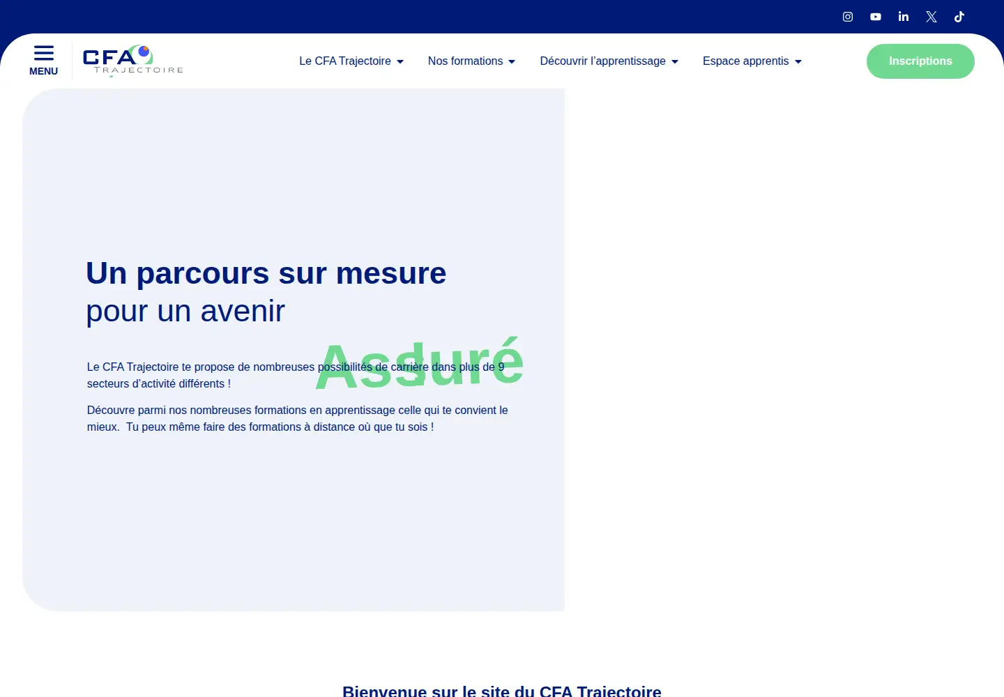 Screenshot of cfatrajectoire.fr