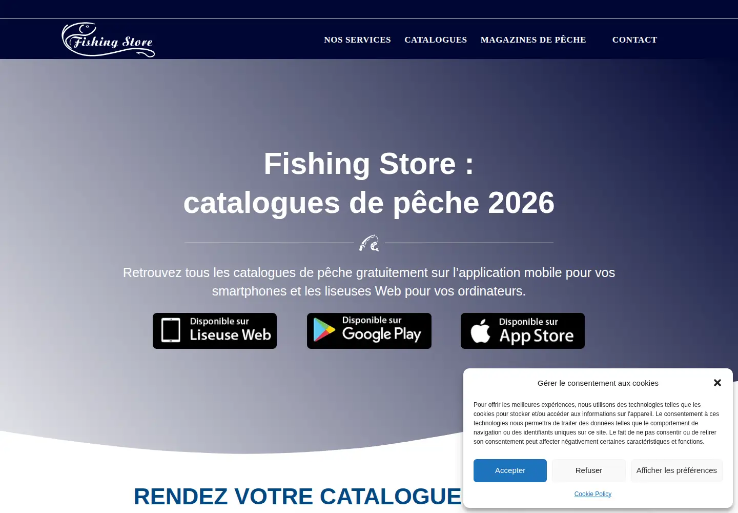 Screenshot of fishingstore.fr
