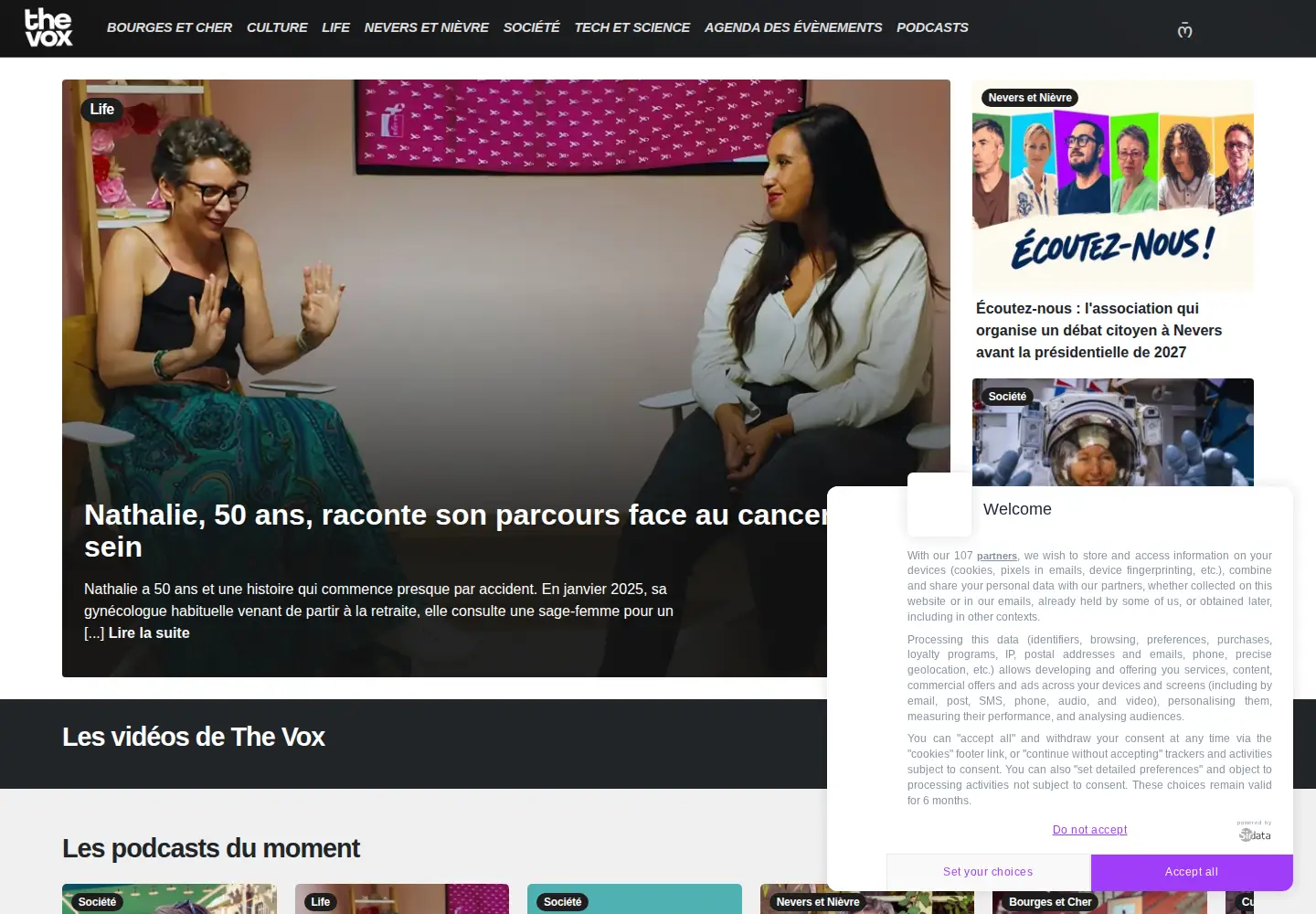 Screenshot of thevox.fr