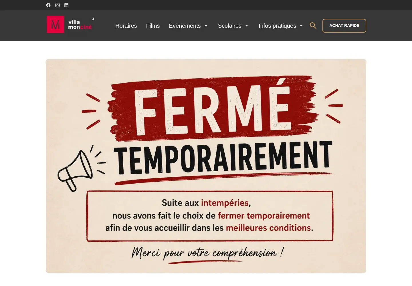 Captured homepage of villa-moncine.fr in the current scan