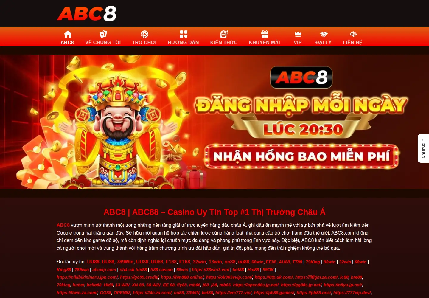 Captured homepage of abc8.gripe in the current scan