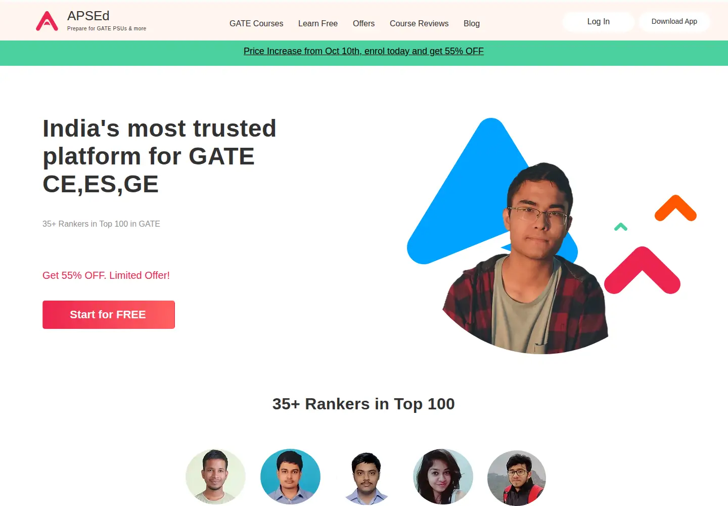 Screenshot of apsed.in