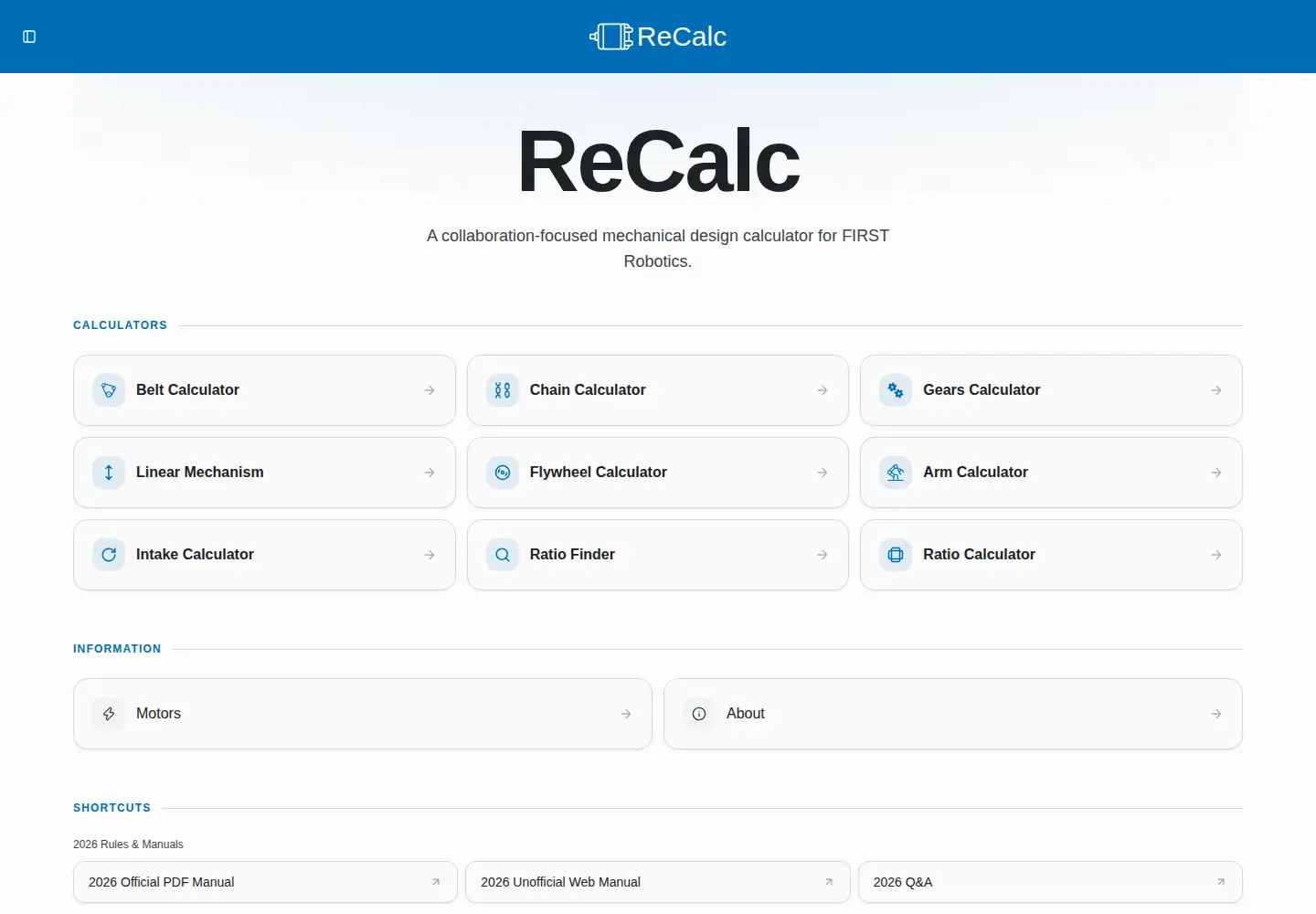 Screenshot of reca.lc