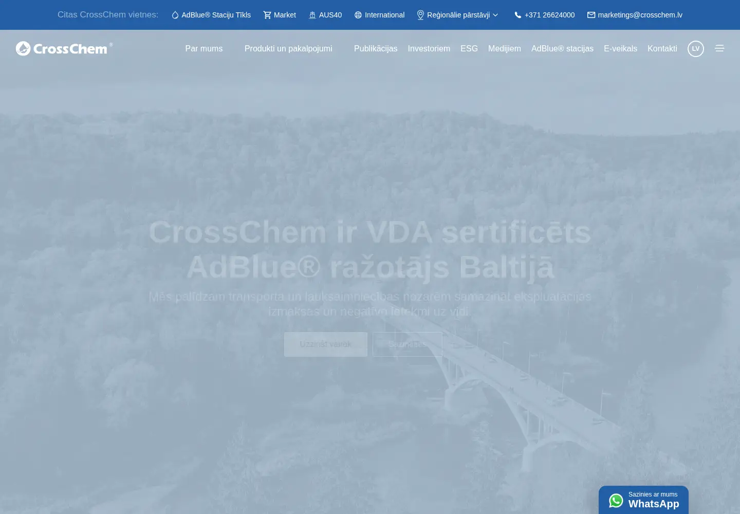 Screenshot of crosschem.lv