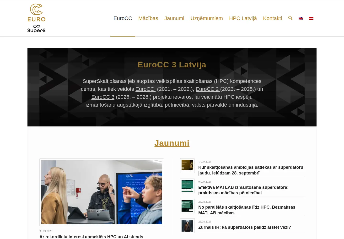 Screenshot of eurocc-latvia.lv