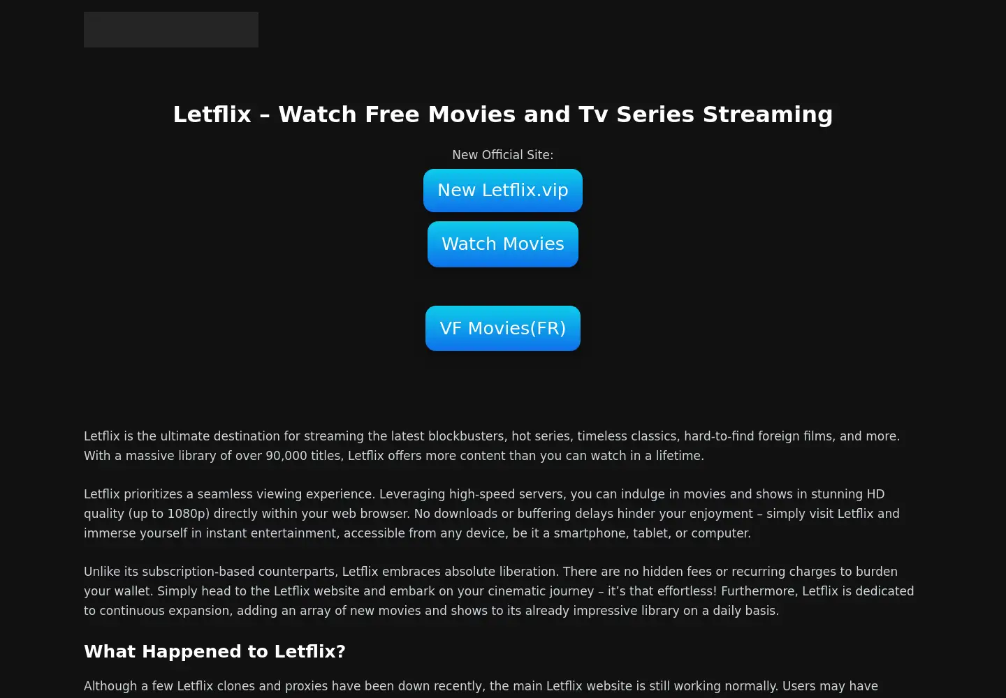Screenshot of letflix.mom