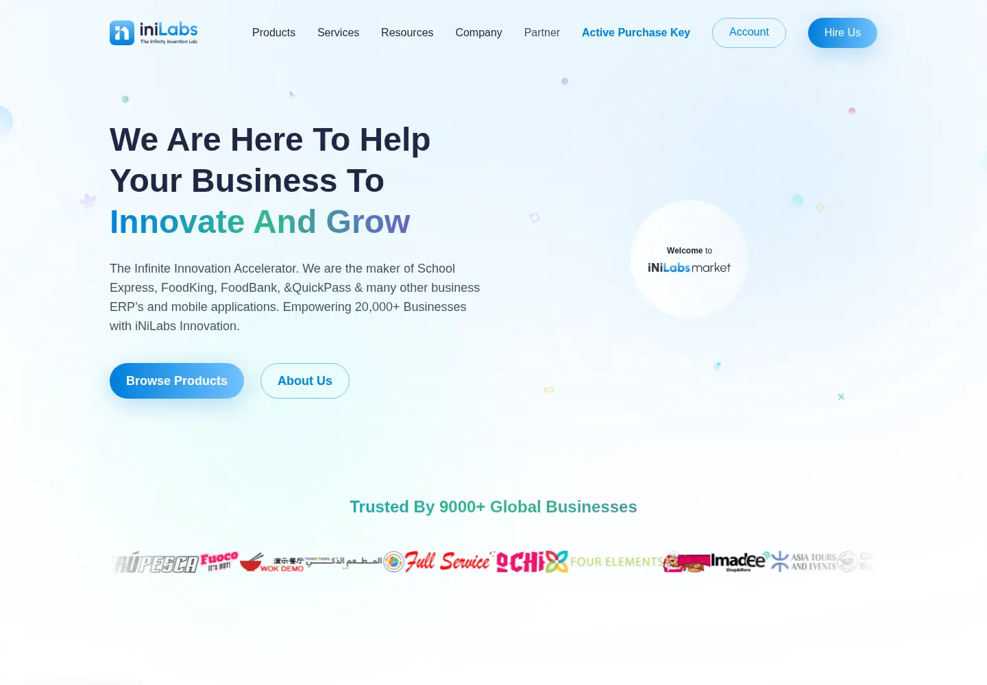 Captured homepage of inilabs.net in the current scan