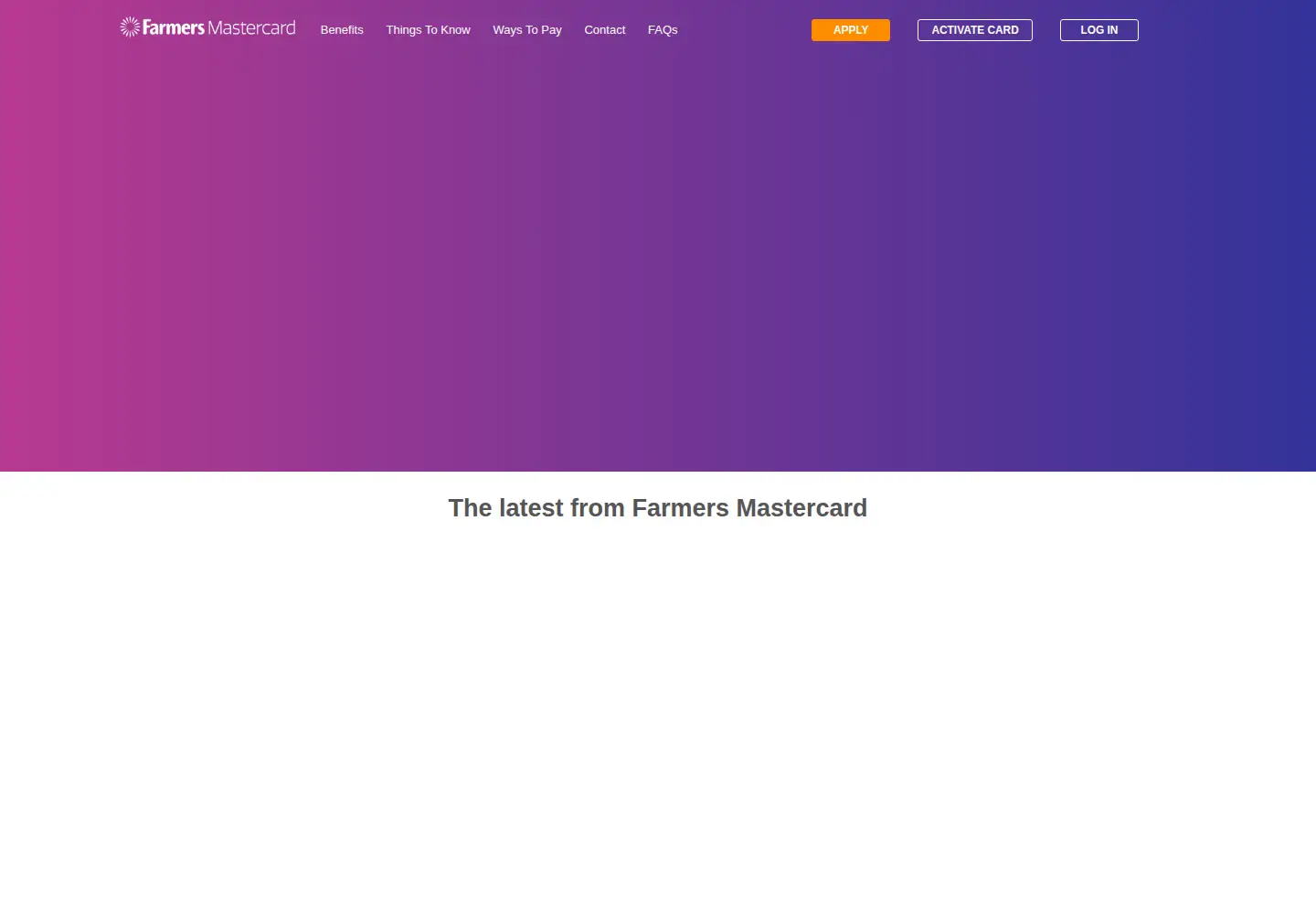 Screenshot of farmersmastercard.co.nz