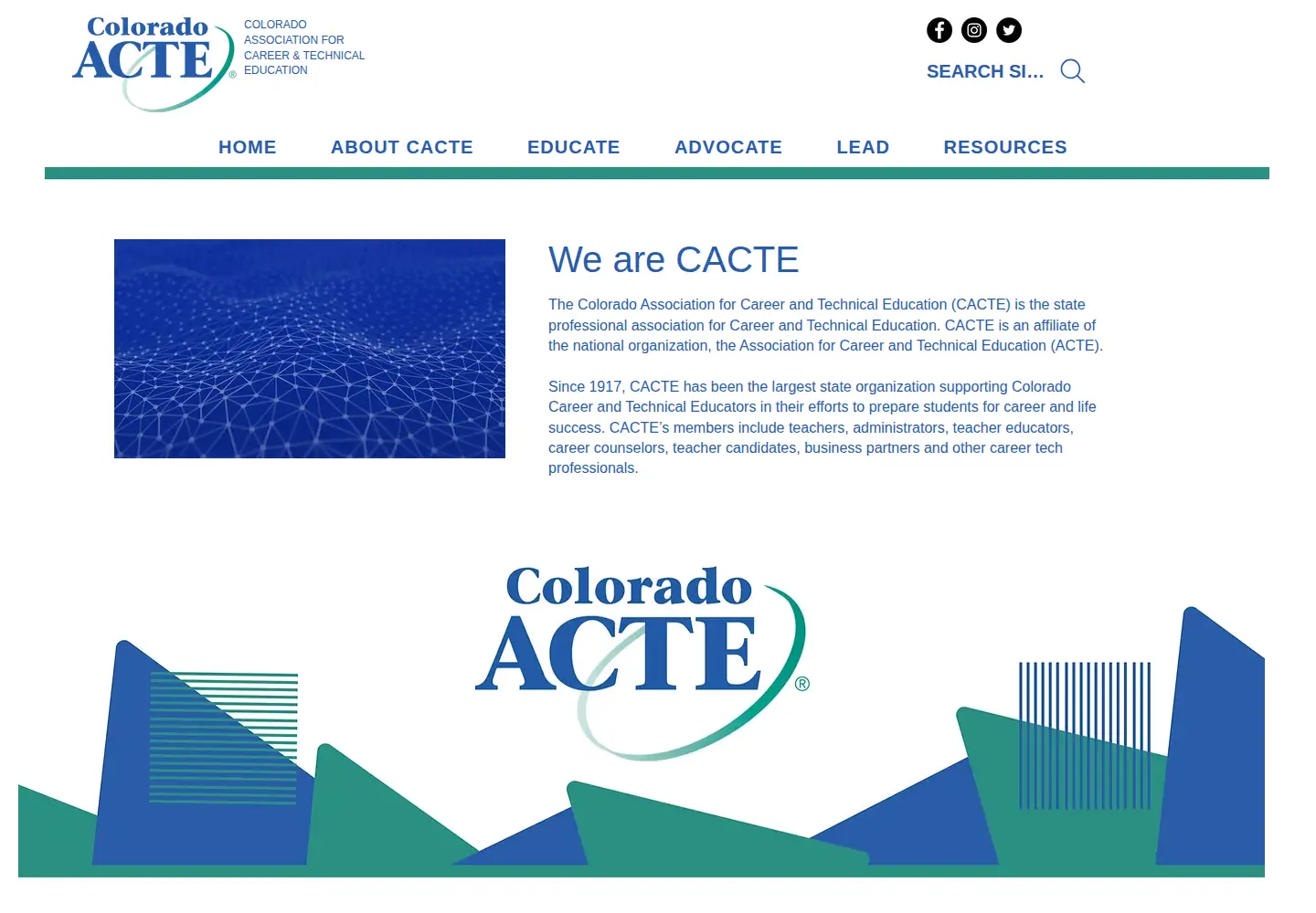 Captured homepage of cacte.org in the current scan