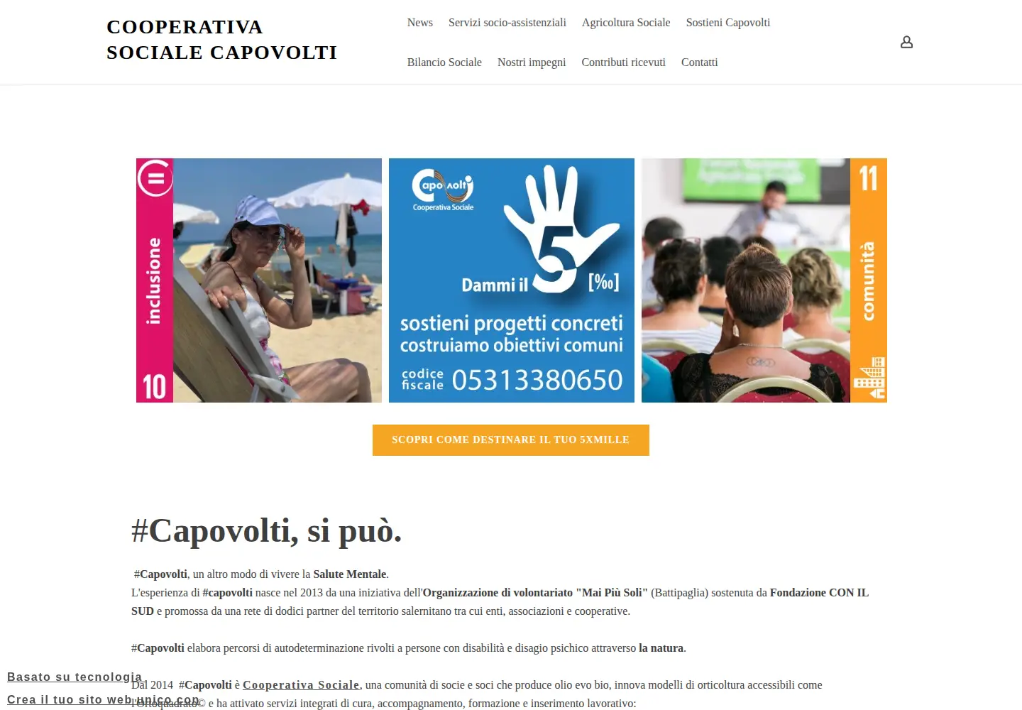 Screenshot of capovolti.org