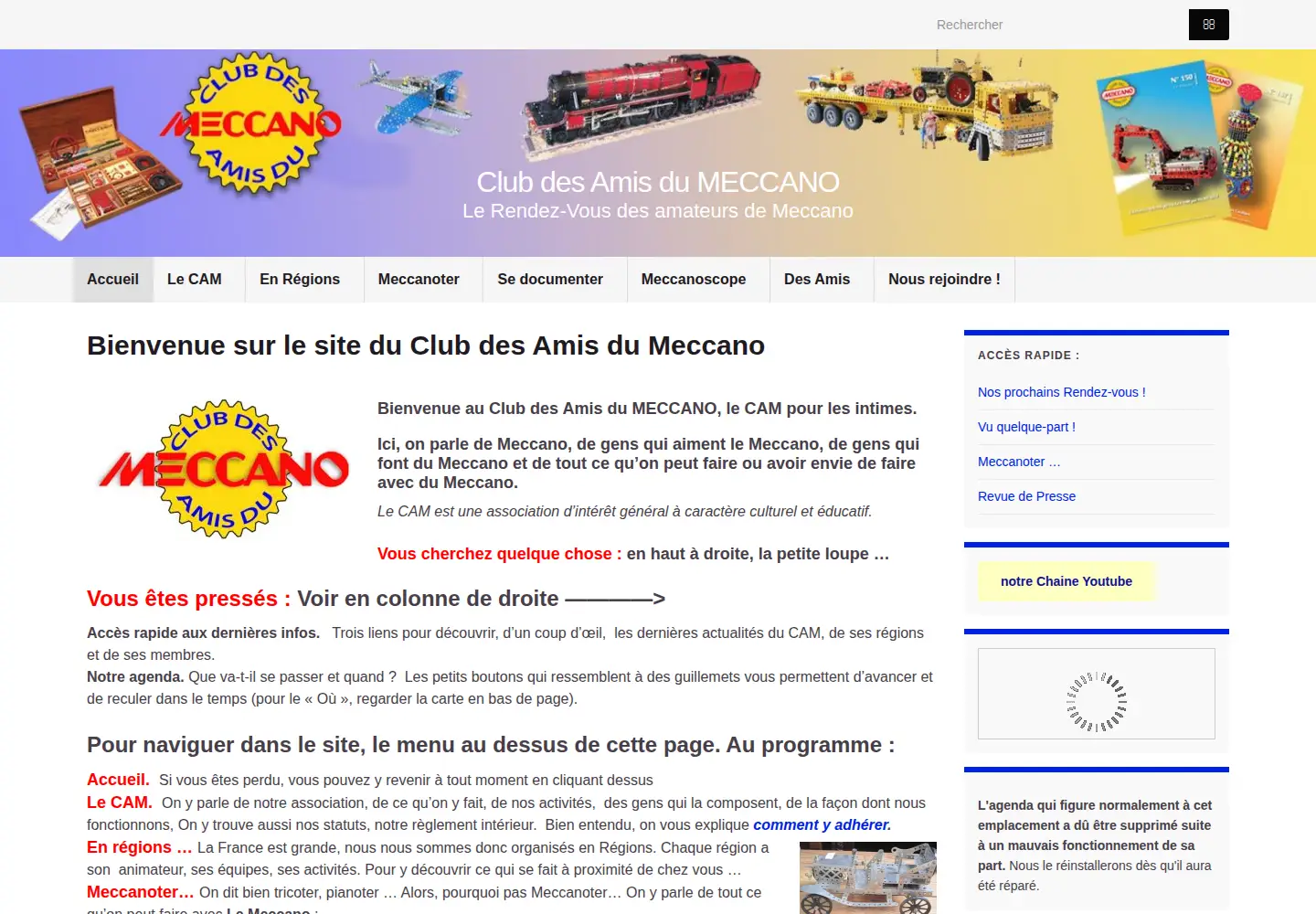 Screenshot of club-amis-meccano.org