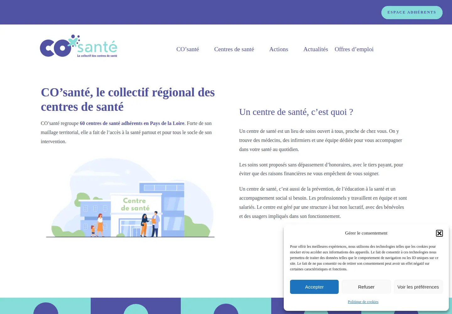 Screenshot of cosante.org