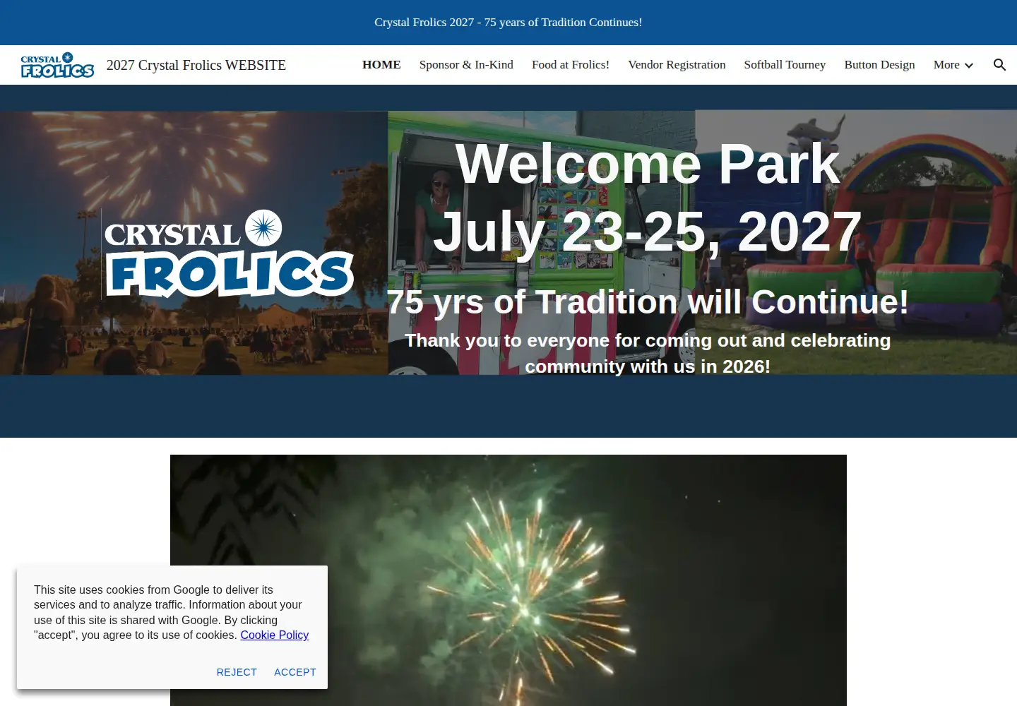 Screenshot of crystalfrolics.org
