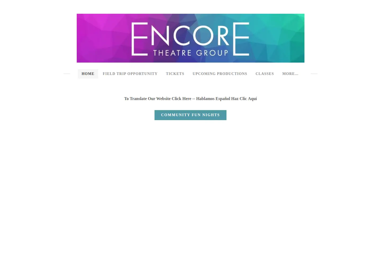 Screenshot of encoresouthbay.org