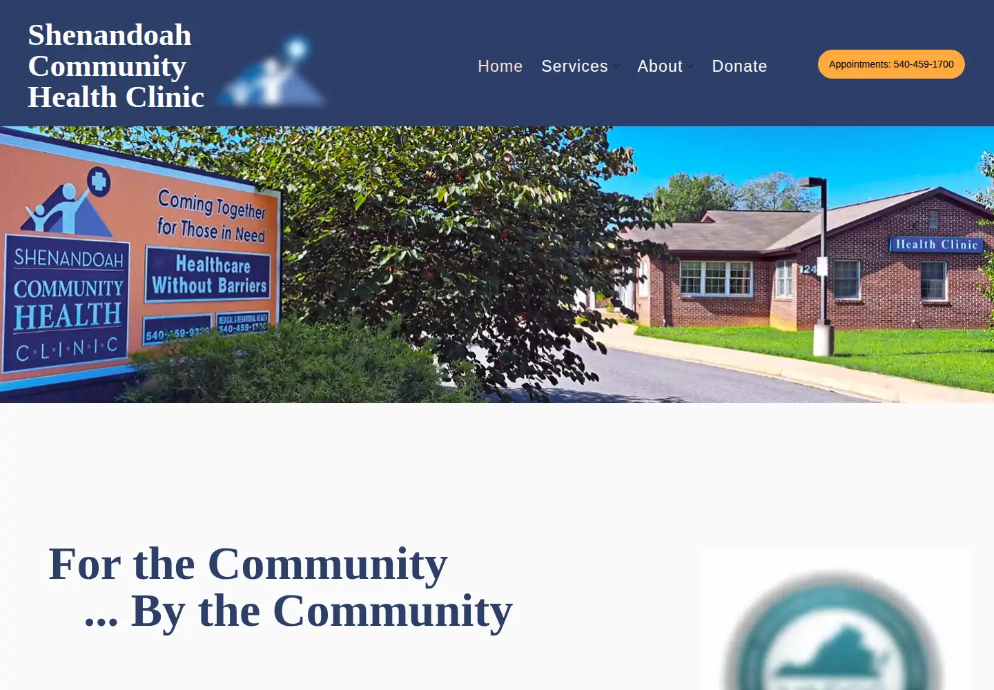 Captured homepage of shenclinic.org in the current scan