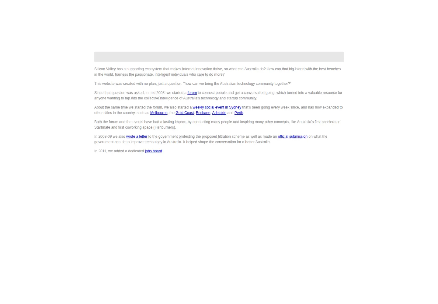 Screenshot of siliconbeachaustralia.org