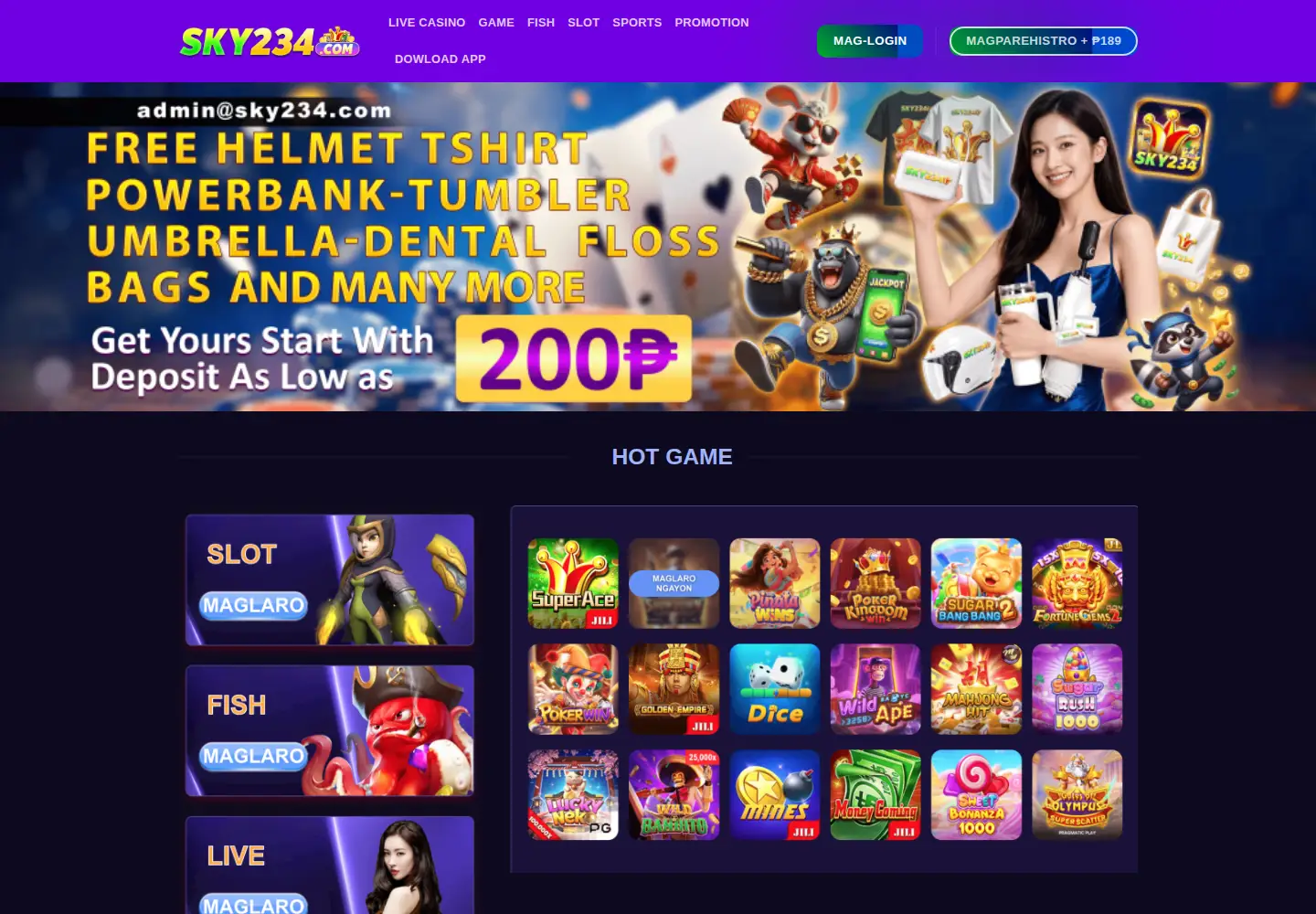 Captured homepage of sky234ph.org in the current scan