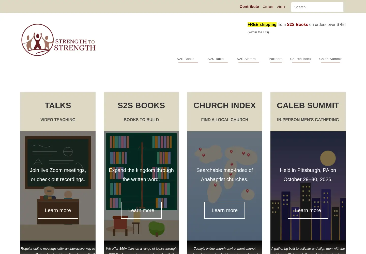 Captured homepage of strengthtostrength.org in the current scan