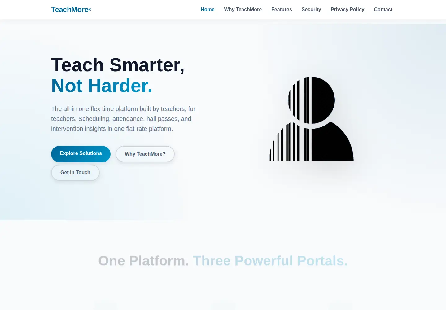 Captured homepage of teachmore.org in the current scan