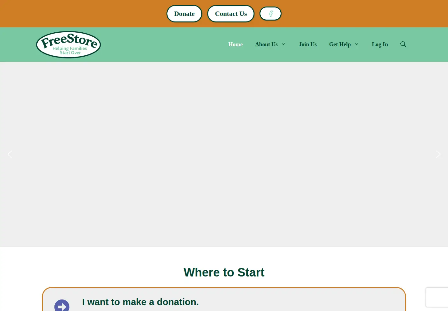 Captured homepage of thefreestore.org in the current scan