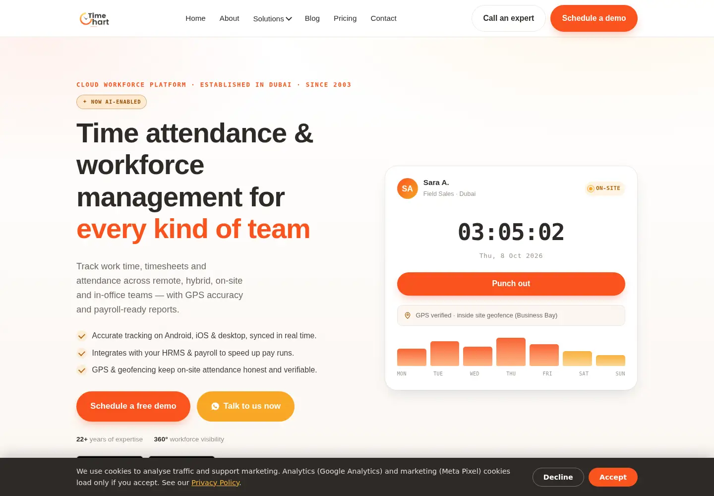 Screenshot of timechart.org