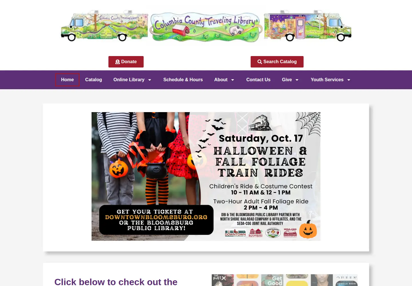 Screenshot of travelinglibrary.org