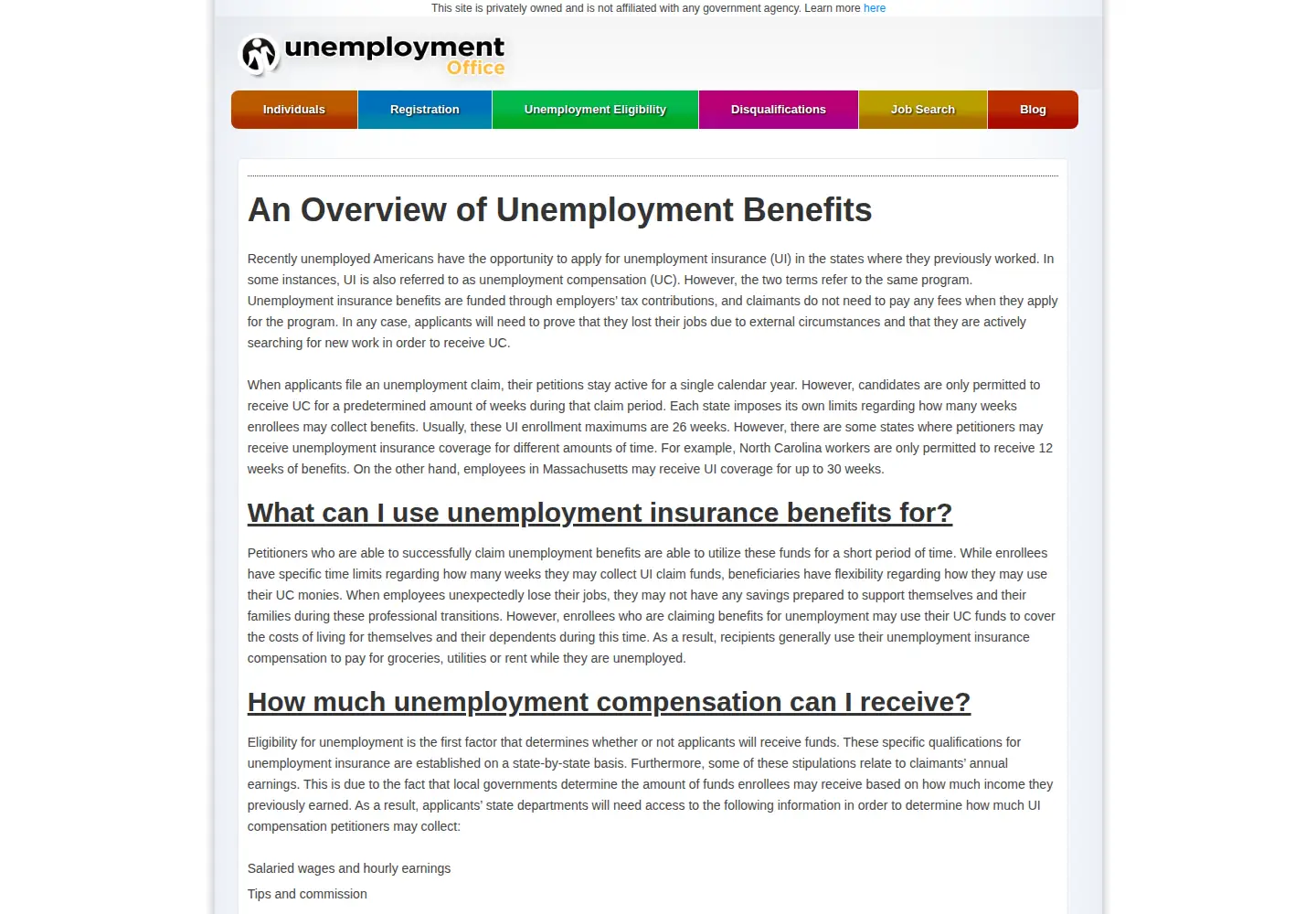 Screenshot of unemploymentoffice.org